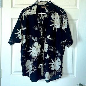 Cafe Luna Men's Large 100% Cotton Short Sleeve Multicolor  Shirt Sz XL